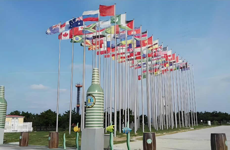 会展中心旗杆项目实拍