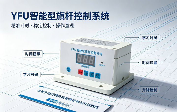 同创旗杆YFU智能旗杆控制器实拍