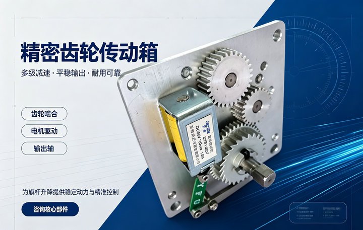 同创旗杆电动旗杆减速齿轮实拍